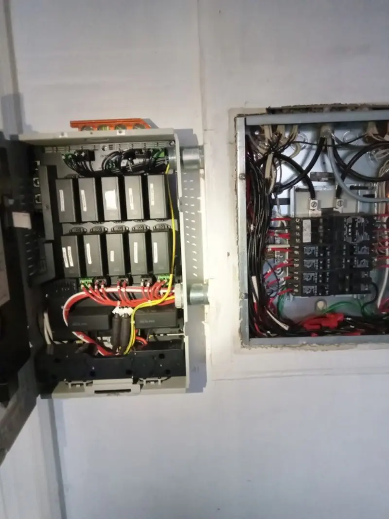 Electrical panel upgrade completed for Security Camera Wiring in Wilson
